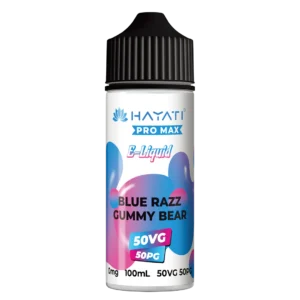 hayati® pro max e liquid 50vg 50pg blue razz gummy bear